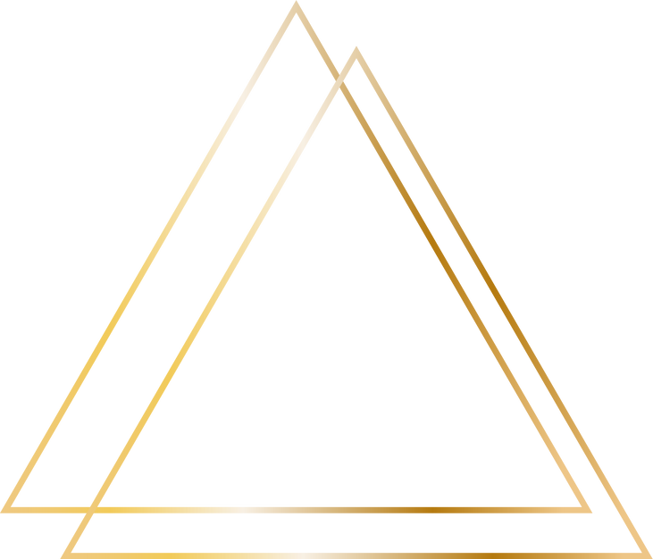 Golden geometric triangle frame